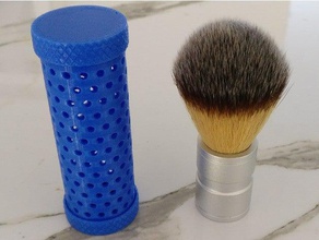 sintético pincel de barba container viagem casa banho grooming navalha caso viagens molhado barbear 3d print model - Mito3D