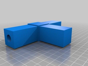 t&ecirc union 30x30 hole 3d printing 3d print model - Mito3D