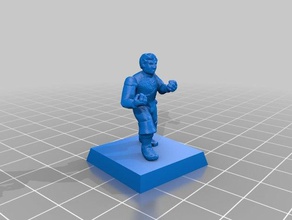 human brawler people 28mm dnd miniature pathfinder rpg tabletop 3d print model - Mito3D