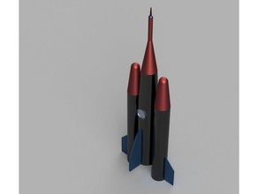 detailed rocket 3d printing detailedrocket moon moonlanding saturn5 staurnv 3d print model - Mito3D