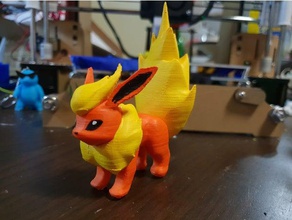 flareon criaturas eevee eeveelution pokemon figuras ir juguete 3d print model - Mito3D