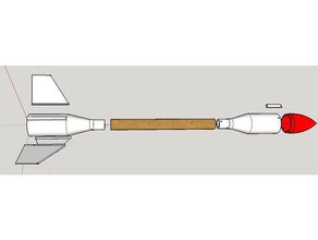 reksus Rakete mittelgroßen Motoren große Nutzlast Bucht sport im freien Modell Modell-Rakete 3d print model - Mito3D