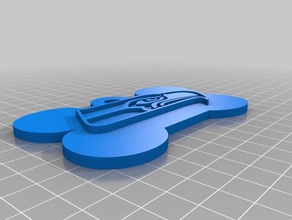 seahawks bone dog tag models 3d print model - Mito3D