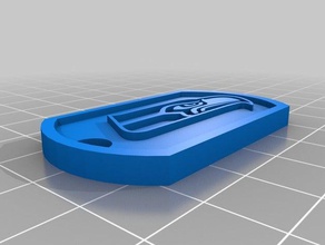 seattle seahawks dogtag Modelle 3d print model - Mito3D