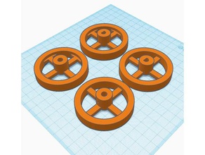 einfache Räder Roboter 3d drucken die Drohnen Loch 3d print model - Mito3D