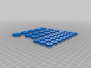 game tokens games numbered 3d print model - Mito3D