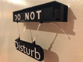do not disturb mechanicle sign household supplies articulated donotdisturb mechanical moving parts 3d print model - Mito3D