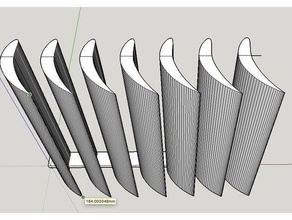 airfoil turning vanes air vent deflector louvers fixed angle diy airvent hvac laminar flow 3d print model - Mito3D