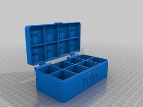 il mio personalizzati a battente box v2 organizzazione 3d print model - Mito3D