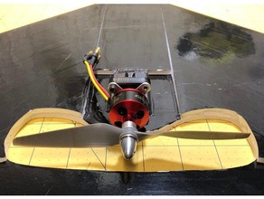 volare ala dell'aereo del rc motore brushless monte i veicoli foamboard aerei rcplane 3d print model - Mito3D