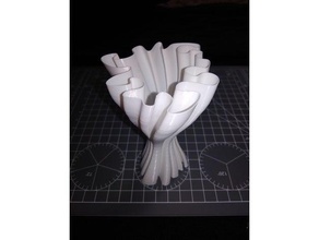 waveywednesday vasepot sculptures pencil cup spiral vase 3d print model - Mito3D