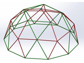 domo geodésico ao ar livre jardim emt conduit titular eletroduto de gabarito rede dome 3d print model - Mito3D