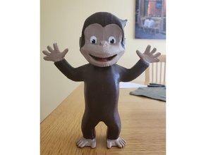 curioso come george art 3dprinted 3dprinting Stampato in 3d printing animal animals children comic curiousgeorge figuring fun funny kids money monkey paint sculpture 3d print model - Mito3D
