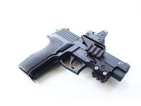 20 mm rail sig p226 e2 long integratedtokyo marui air soft toy game accessories airsoft attachment picatinny 3d print model - Mito3D