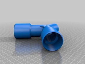 piscina tubo di aspirazione tee splitter all'aperto giardino 3d print model - Mito3D