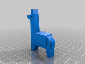 low-poly Lama Tiere 3d print model - Mito3D