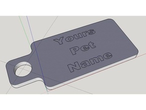 personalized pet tag name 3d printing nametag plates pets 3d print model - Mito3D