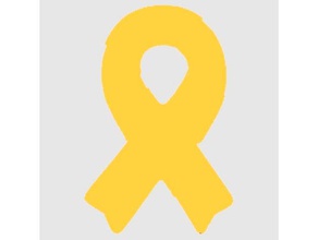 lla&ccedil groc fita amarela sinais logotipos política 3d print model - Mito3D