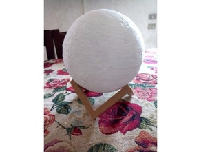 slim globe moon lamp support 3d printing 3d print model - Mito3D