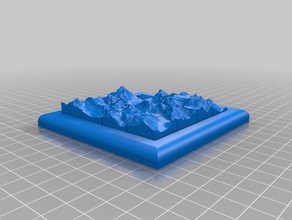 slide puzzle mountain topology puzzles mountains topography print place rocky 3d print model - Mito3D