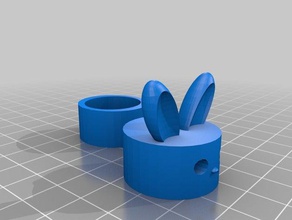 bunny rabbit cork decorator ready print 3d printing wine 3d print model - Mito3D