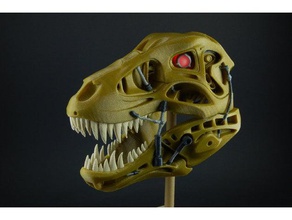 terminator rex remixed multicolor art mmu multimaterial trex tyrannosaurus 3d print model - Mito3D