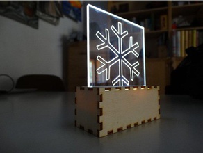 l&aacutempara led senzilla diy la lámpara el láser lasercut de corte 3d print model - Mito3D