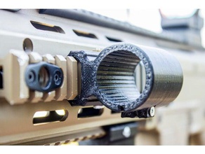 ris flashlight mount 26mm kinda parametric sport outdoors rail 3d print model - Mito3D