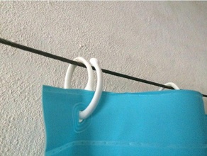 shower curtain ring bathroom dusche accessories 3d print model - Mito3D