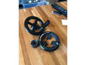 craftsman table saw handle parts wheel 3d print model - Mito3D