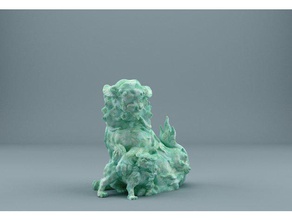 komainu japanese guardian lion sculptures dog culture lion-dog 3d print model - Mito3D