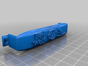 asus nameplate bad wolf 33 computer 3d print model - Mito3D