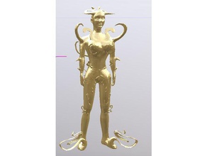 donna disprezzata sculture il demone demoniaca di sesso femminile completo del corpo horn nudo ragazza nuda scultura spaventoso 3d print model - Mito3D