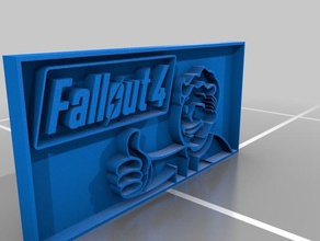 fallout 4 logo sinais logotipos 3d print model - Mito3D