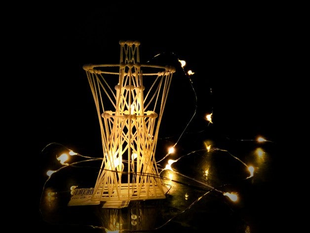 matematiksel sanat Işık Kulesi dekorasyon 3D print model - Mito3D