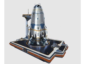 subnautica netuno 3d impressão foguete navio espaço nave espacial 3d print model - Mito3D