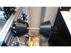 soporte de bobina 40 20 v la ranura 3d impresora partes filamento cola montaje 3d print model - Mito3D