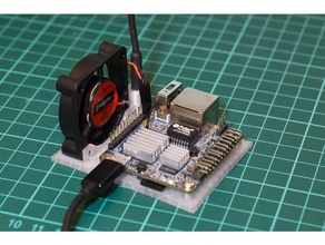 orange pi zero stand 40mm fan electronics case 3d print model - Mito3D