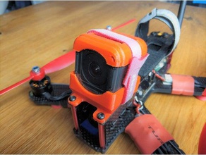 montare la gopro 4 5 sessione qav210 lt210 ls210 hobby paraurti di montaggio videocamera fpv fpv-videocamera hero mount hero5session lisam quadcopter 3d print model - Mito3D