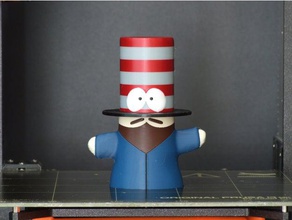 mr hat multi-material other dual extrusion mmu multi-color south park 3d print model - Mito3D