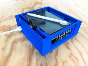 maletín de transporte con la raspberry pi 3 pantalla táctil equipo caso 3d print model - Mito3D