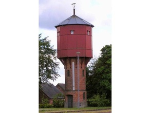 railway water tower langaa denmark buildings structures train 3d print model - Mito3D