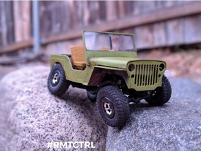 jeep willys 124th scale vehicles body losi ossum ossumjeep rc remote control rmtctrl model trail trekker trial 3d print model - Mito3D