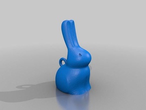 rabbit keychain keychains 3d print model - Mito3D