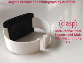 clasp pebble steel edition bracelets watch band wristwatch 3d print model - Mito3D