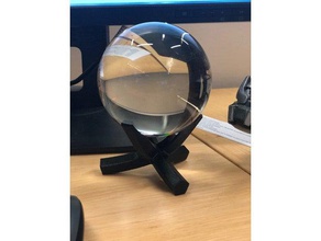 100mm sfera di cristallo stand sculture titolare 3d print model - Mito3D