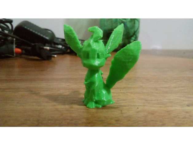 low poly leafeon giocattolo gioco accessori eevee eeveelution figura pokemon 3D print model - Mito3D