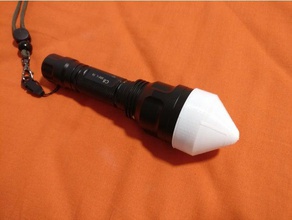torch flashlight diffuser outdoor garden 3d print model - Mito3D