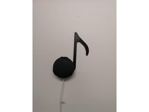google home mini music note wall holder audio mount 3d print model - Mito3D