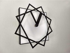 square rotating clock decor analog art dail dails ikea part star wall mounted xdr4g0nx 3d print model - Mito3D